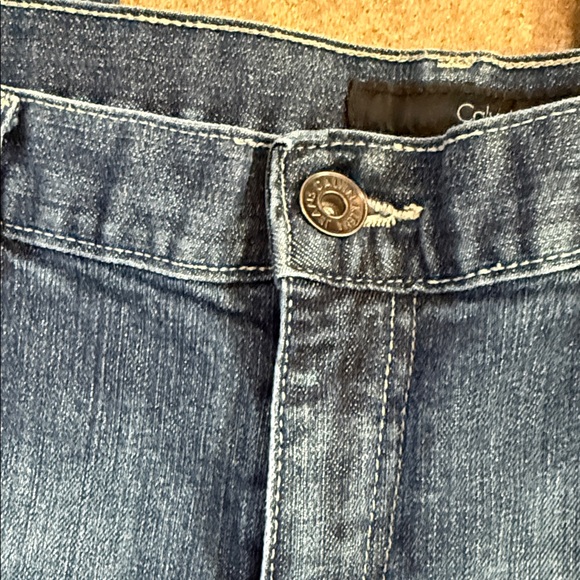 Calvin Klein Dark Blue Flare Jeans - Picture 6 of 7